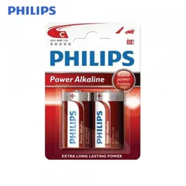 Philips Piles Alcalines C LR14 1,5V - Blister 2 Unités [E3-38402]