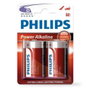 Philips Piles alcalines LR20 (D) - Pack de 2 unités