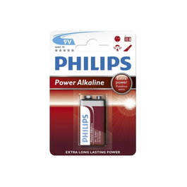 Philips Pile alcaline 6LR61 9V (blister 1 unité) 26,5 x 17,5 x 48,5 mm