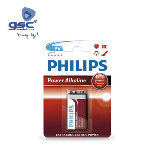 Philips Pile alcaline 9V Philips Pile alcaline 9V