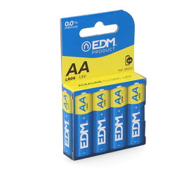 Edm Power Life Pila alcalina AA LR06 1,5V - Pack de 4
