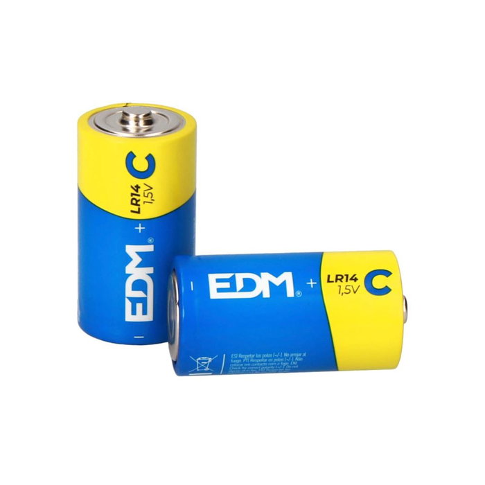 Edm Pile alcaline Power Life D LR20 1,5V (Pack de 2) Edm Pile alcaline Power Life D LR20 1,5V (Pack de 2)