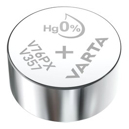 Varta V357 Pile Bouton Oxyde d'Argent 1,55V SR44 155mAh Ø11,6x5,4mm