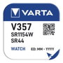 Varta V357 Pile Bouton Oxyde d'Argent 1,55V SR44 155mAh Ø11,6x5,4mm