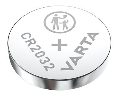 Varta 6032112401 Pile bouton lithium CR2032 220 mAh pour électronique (clés voiture, calculatrices)