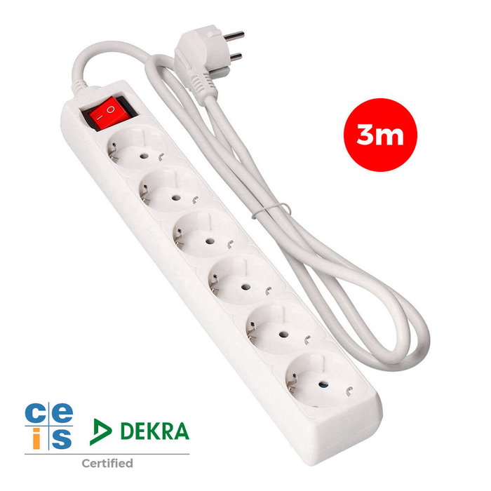 EDM Product Multiprise 6 Prises avec Interrupteur EDM 41046 Schuko (3 m) EDM Product Multiprise 6 Prises avec Interrupteur EDM 41046 Schuko (3 m)