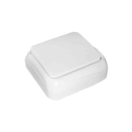 EDM Interrupteur de surface série SPA 77 x 77 x 30 mm 16A 250V Blanc