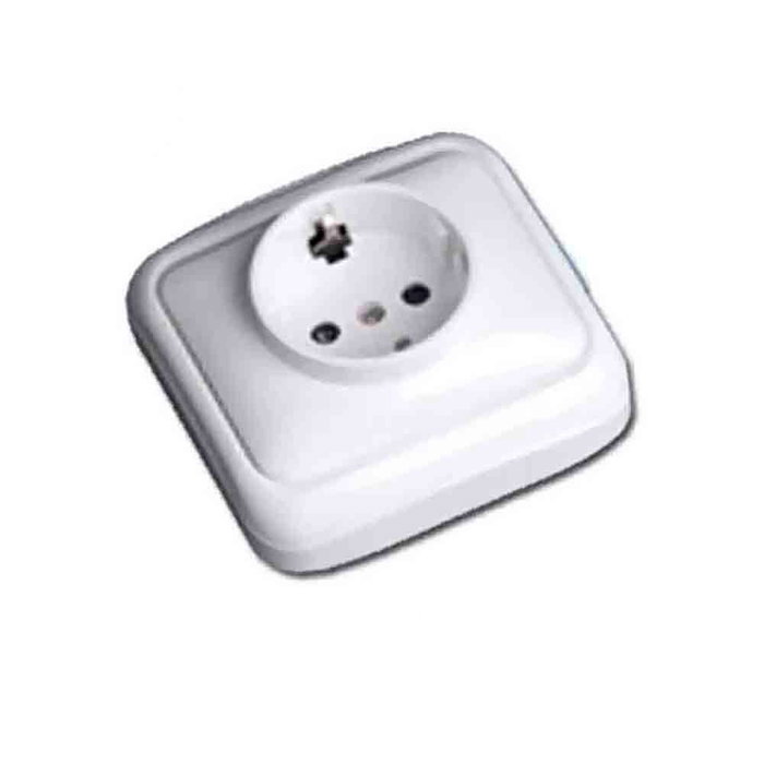 Edm Base 2P+T Type F T/TL Superficie Série Spa 16A 250V Blanc Edm Base 2P+T Type F T/TL Superficie Série Spa 16A 250V Blanc