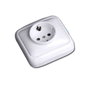 Edm Base 2P+T Type F T/TL Superficie Série Spa 16A 250V Blanc