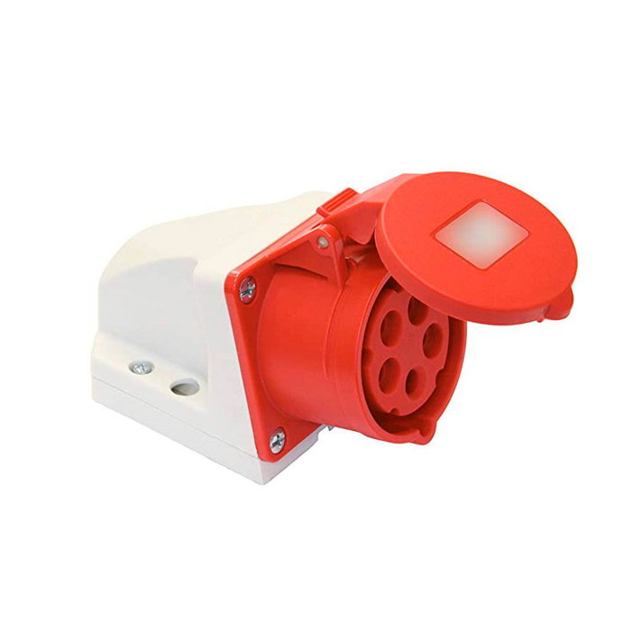Solera Socle de prise Solera 932154 CETAC Avec couvercle Rouge 32 A Surface