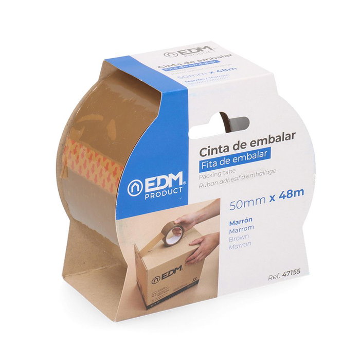 Edm Cinta de embalar marron 48 micras 50 mm x 48 m Edm Cinta de embalar marron 48 micras 50 mm x 48 m