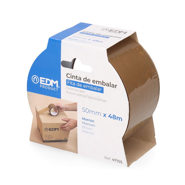 Edm Cinta de embalar marron 48 micras 50 mm x 48 m Edm Cinta de embalar marron 48 micras 50 mm x 48 m