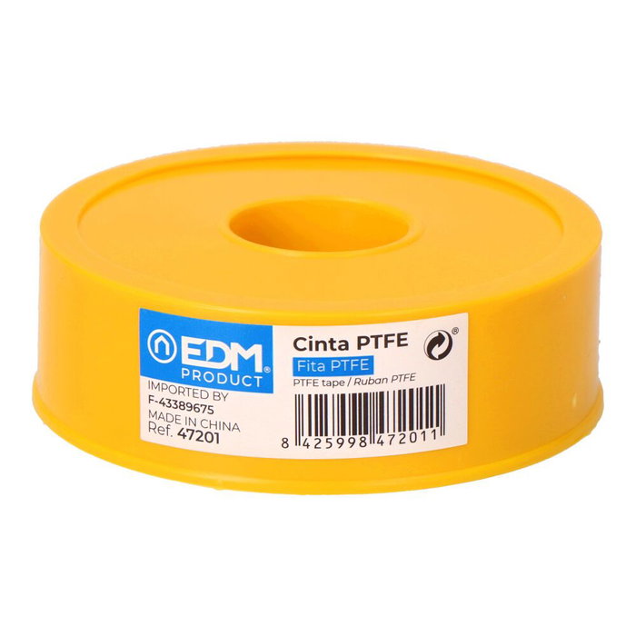 Edm Cinta de PTFE blanc 19 mm x 50 m