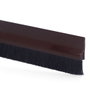 Geko Joint de bas de porte rigide marron avec brosse en fibre 1 m
