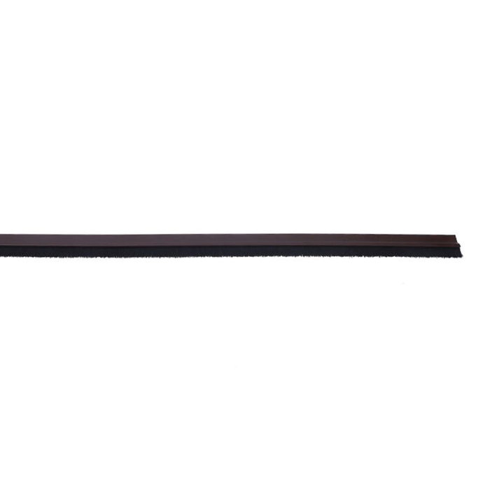 Geko Joint de bas de porte rigide marron avec brosse en fibre 1 m Geko Joint de bas de porte rigide marron avec brosse en fibre 1 m