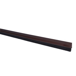 Geko Burlete rigide sous porte en PVC marron avec brosse, 1 m