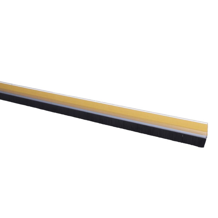 Geko Joint de bas de porte rigide transparent avec brosse en fibre, 1 m Geko Joint de bas de porte rigide transparent avec brosse en fibre, 1 m