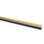 Geko Joint de bas de porte rigide transparent avec brosse en fibre, 1 m