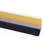 Geko Joint de bas de porte rigide transparent avec brosse en fibre, 1 m