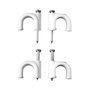 Lapafil Agrafes Nº 10 2 x 6 mm Blanc pour Câbles (100 Unités)