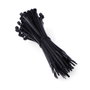 Edm Colliers de serrage en nylon noir 100 x 2,5 mm, 100 pièces