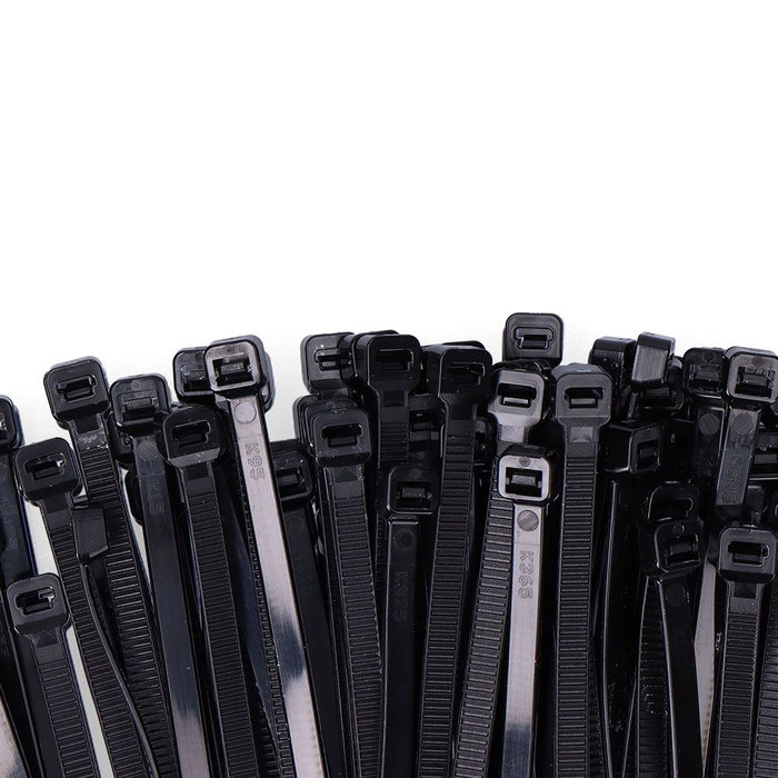 Edm Colliers de serrage en nylon noir 203 x 4,6 mm (100 pièces)