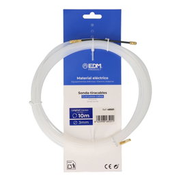Edm Sonda pasacables guide en nylon, 10 m x 3 mm, blanc