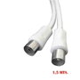 Edm Rallonge TV-vidéo droite 9,5 mm 1,5 m blanche