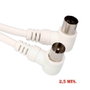 Edm Rallonge TV coudée 9,5 mm 2,5 m blanc