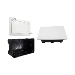 Solera 614 Boîte rectangulaire 200 x 130 x 60 mm à griffe métallique noire/blanche