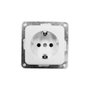 Edm Base schuko 16A 2P+T encastrable série Term blanc 7x7x4 cm