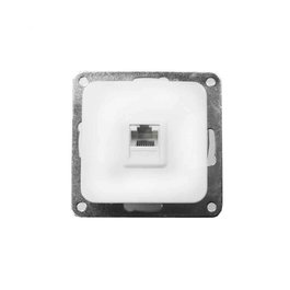 Edm Prise RJ45 Cat6 à encastrer série Term blanc 70 x 30 x 70 mm