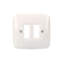 Solera Plaque 2 éléments série Étoile encastrable blanc 75x80x8 mm polypropylène