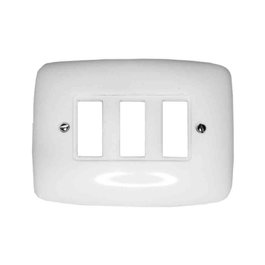 Solera 522 Placa 3 éléments petite série Estrella Blanc Polypropylène 75 x 102 x 8 mm