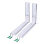 Edm Support micro-ondes extensible blanc métal max 40 kg fermé 29 cm ouvert 45 cm