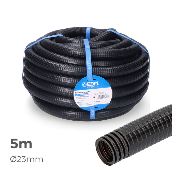 Ondulé EDM 66360 Ferroplast Ø 32 mm Extérieur Doublé (5 m) (1 Unité)