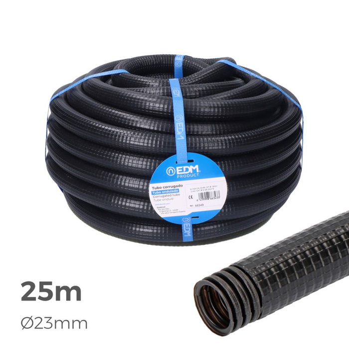 Ondulé EDM 66364 Ferroplast Ø 32 mm Extérieur Doublé (25 m) (1 Unité) Ondulé EDM 66364 Ferroplast Ø 32 mm Extérieur Doublé (25 m) (1 Unité)