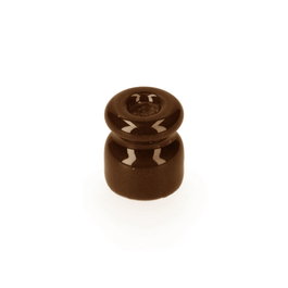 Edm Isolateur en porcelaine pour câble torsadé marron ø 15 x 20 mm
