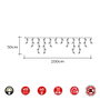 Barrière lumineuse LED EDM 71266 Icicle Easy-Connect 0,72 W Lumière chaude Vert tendre 200 x 50 cm