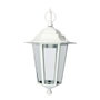 EDM Aplique extérieur Zurich aluminium cristal E27 60 W blanc pour plafond IP44 sans ampoule