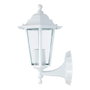 EDM Applique murale extérieure Zurich aluminium et verre E27 60W blanc IP44
