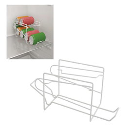 Metaltex Distributeur de canettes blanc aluminium 14x33x15 cm 6 canettes