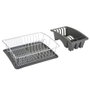 Metaltex Égouttoir à vaisselle avec bac extractible 35 x 30 x 11 cm Gris Plastique/métal