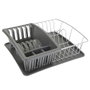 Metaltex Égouttoir à vaisselle avec bac extractible 35 x 30 x 11 cm Gris Plastique/métal