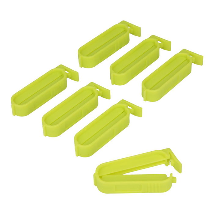 Metaltex Lot de 7 pinces à fermeture de sacs de 6 cm, Vert Metaltex Lot de 7 pinces à fermeture de sacs de 6 cm, Vert