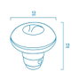 Edm Ø13 x 13 cm Dispensateur flottant de produits chimiques en pastilles ou granulés, en polypropylène bleu