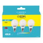 Edm Kit 3 ampoules LED E14 5W 400lm 6400K lumière froide Ø4,5x8cm angle 200° non dimmable