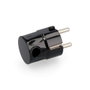 Edm Fiche Schuko de type F/TL 16A avec sortie latérale 4,8mm noire
