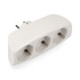 Edm Multiconnecteur triple sortie type F 4,8 mm blanc