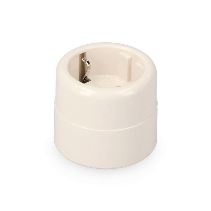 Solera Base de surface ronde blanche type F 10/16a 250v Solera Base de surface ronde blanche type F 10/16a 250v